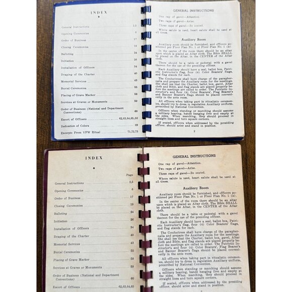 Vtg Ritual Ladies Auxiliary to Veterans of Foreign United States Affairs Booklet - Picture 6 of 8